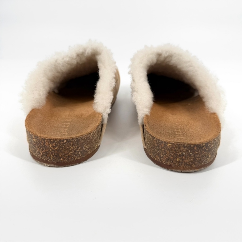 Jenni Kayne Shearling-Lined Moc Clogs Womens Size EU 39 US 9 Natural Suede - Picture 6 of 10